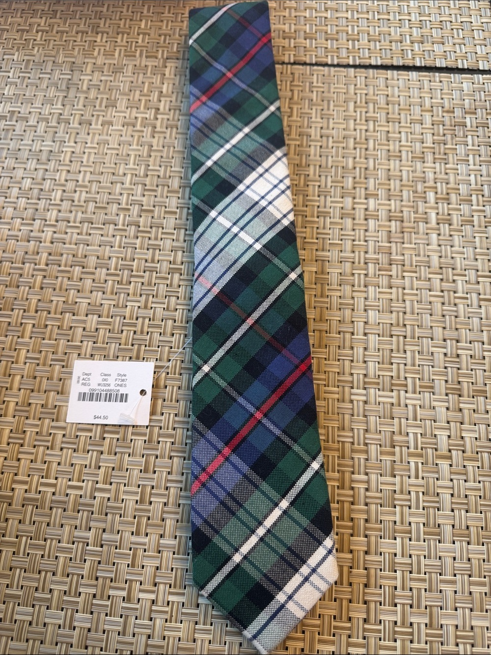 J. Crew Classic Tartan Plaid Men's Tie 57”